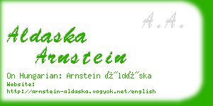 aldaska arnstein business card